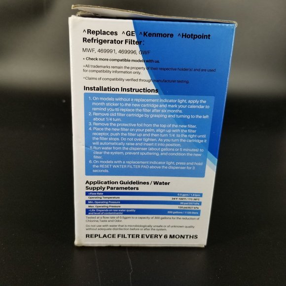 Ice Pure Refrigerator Fridge Water Filter RWF0600A MWF 469991 469996 GWF 202005 - Picture 5 of 8